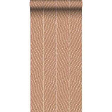 ESTAhome behang - visgraat-motief - licht terracotta - 0,53 x 10,05 m product