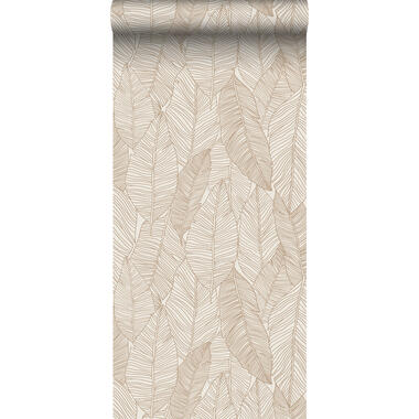 ESTAhome behangpapier - getekende bladeren - beige - 0,53 x 10,05 m product