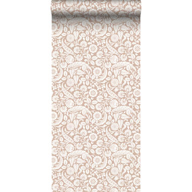 ESTAhome behang - bloemmotief - terracotta roze - 0,53 x 10,05 m product