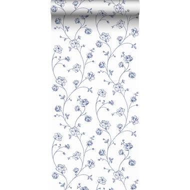 ESTAhome behang - toile de jouy rozen - wit en blauw - 0,53 x 10,05 m product