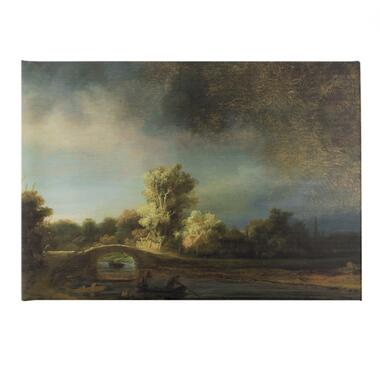 Art for the Home - Canvas - Rembrandt Stenen Brug - 70x100cm product