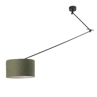 QAZQA lampe suspendue noir avec abat-jour 35 cm vert réglable - blitz I product
