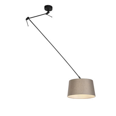 Qazqa hanglampen blitz taupe e27 product