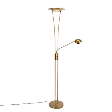 QAZQA lampadaire bronze avec led avec bras de lecture - ibiza product