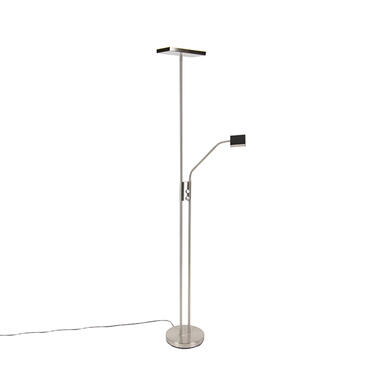 Qazqa vloerlampen jazzy zilverkleurig geïntegreerde led product