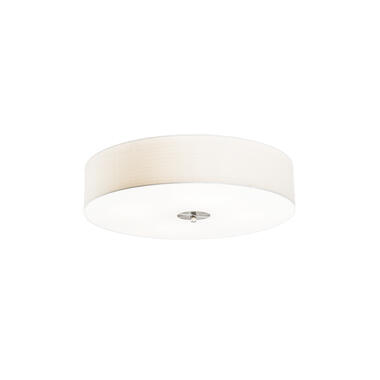 QAZQA plafondlamp Drum Jute wit E27 product