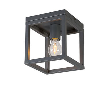 Qazqa plafondlampen cage grijs e27 product