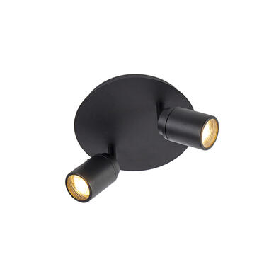 Qazqa spot de salle de bain moderne noir 2 lumières ip44 - ducha product