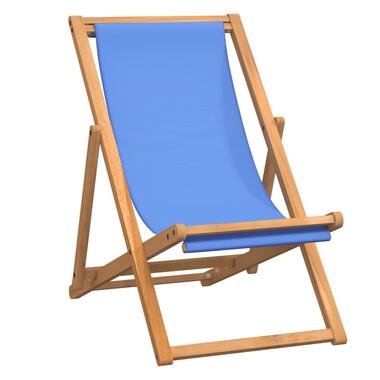 vidaXL Chaise de terrasse Teck 56 x 105 x 96 cm Bleu product
