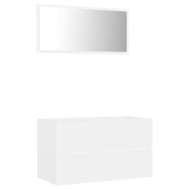 vidaXL Ensemble de meubles de salle de bain 2 pcs Blanc Aggloméré product