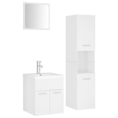 vidaXL Ensemble de meubles de salle de bain Blanc Aggloméré product