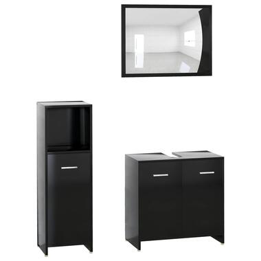 vidaXL Ensemble de meubles de salle de bain 3 pcs Noir Bois ingénierie product