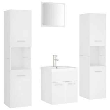 vidaXL Ensemble de meubles de salle de bain Blanc Aggloméré product