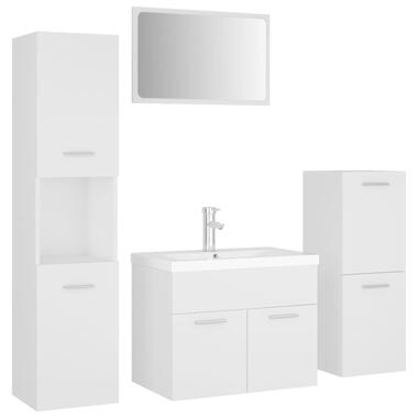 vidaXL Ensemble de meubles de salle de bain Blanc Aggloméré product