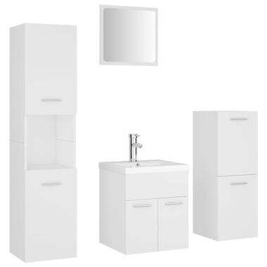 vidaXL Ensemble de meubles de salle de bain Blanc Aggloméré product