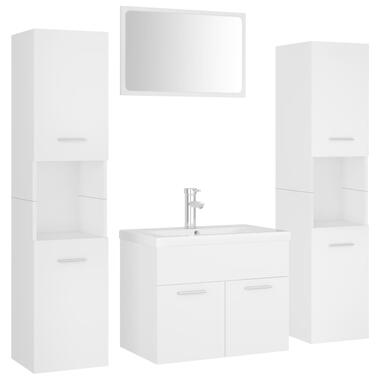 vidaXL Ensemble de meubles de salle de bain Blanc Aggloméré product