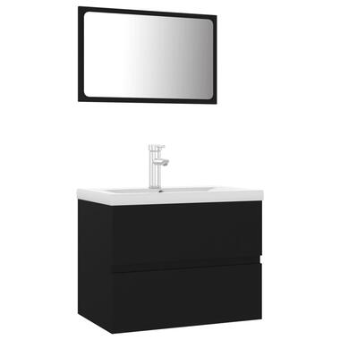 vidaXL Meubles de salle de bain noir bois d'ingénierie product