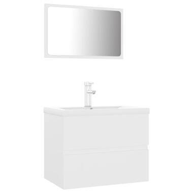 vidaXL Meubles de salle de bain blanc bois d'ingénierie product