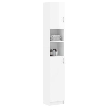 vidaXL Armoire de salle de bain Blanc brillant 32x25,5x190cm Aggloméré product
