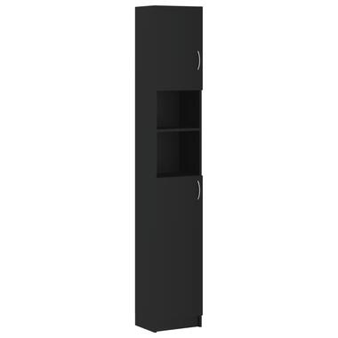 vidaXL Badkamerkast 32x25,5x190 cm spaanplaat zwart product