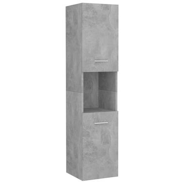 vidaXL Badkamerkast 30x30x130 cm spaanplaat betongrijs product