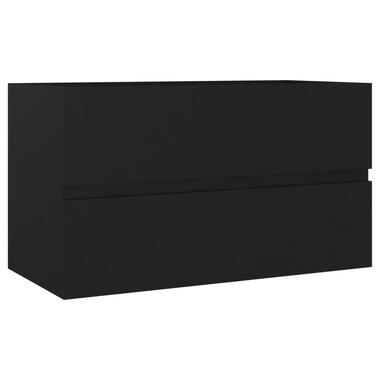 vidaXL Wastafelkast 80x38,5x45 cm spaanplaat zwart product