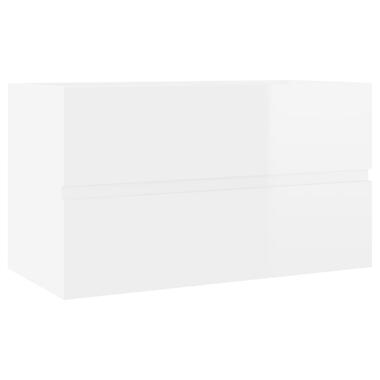vidaXL Wastafelkast 80x38,5x45 cm spaanplaat hoogglans wit product