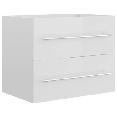 vidaXL Armoire d'évier Blanc brillant 60x38,5x48 cm Bois d’ingénierie product