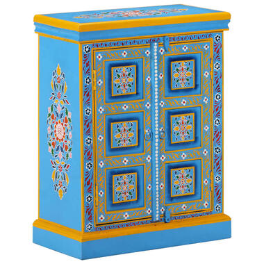 vidaXL Buffet Bois massif de manguier Peinture manuelle turquoise product