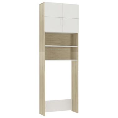 vidaXL Meuble de machine à laver Blanc et chêne sonoma 64x25,5x190 cm product