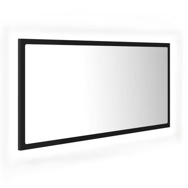vidaXL Miroir à LED de salle de bain Noir 90x8,5x37 cm Aggloméré product