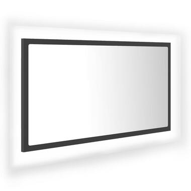 vidaXL Miroir à LED de salle de bain Gris 80x8,5x37 cm Aggloméré product
