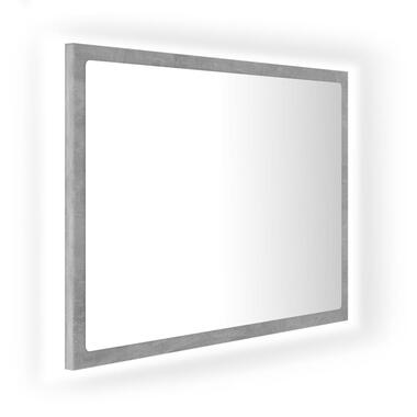 vidaXL Miroir à LED de salle de bain Gris béton 60x8,5x37 cm Acrylique product