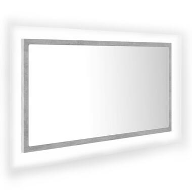 vidaXL Miroir à LED de salle de bain Gris béton 80x8,5x37 cm Acrylique product