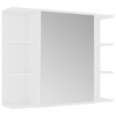 vidaXL Armoire à miroir de salle de bain Blanc 80x20,5x64 cm Aggloméré product