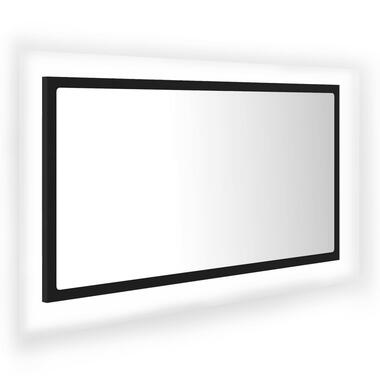 vidaXL Miroir à LED de salle de bain Noir 80x8,5x37 cm Acrylique product