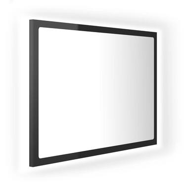 vidaXL Miroir LED de salle de bain Noir brillant 60x8,5x37cm Acrylique product