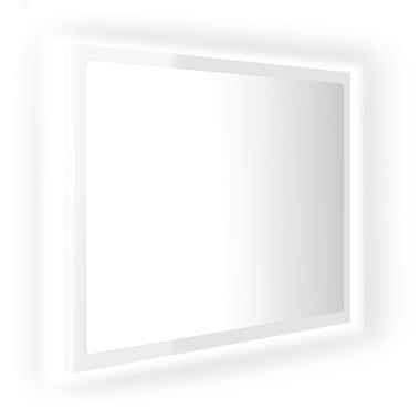 vidaXL Miroir à LED de bain Blanc brillant 60x8,5x37 cm Acrylique product
