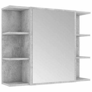 vidaXL Armoire à miroir de salle de bain Gris Béton Bois d’ingénierie product