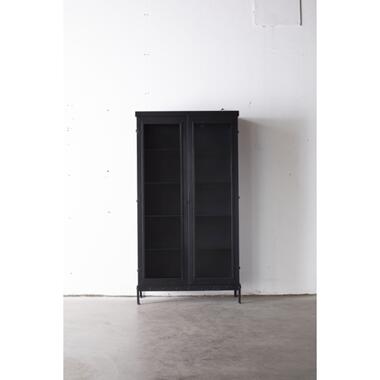 Vitrine noir - métal - 102x39x190cm - vitrine Store - Giga Meubel product