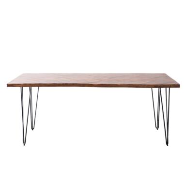 Eettafel Hout - Rechthoek - 240x90x76cm - Naturel Kleur - Eettafel Max - Giga product