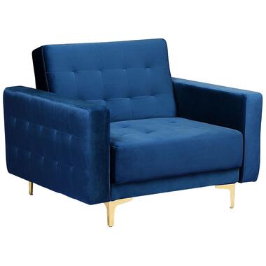 ABERDEEN - Chesterfield fauteuil - Blauw - Fluweel product