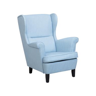 Beliani fauteuil à oreilles ABSON - Bleu polyester product