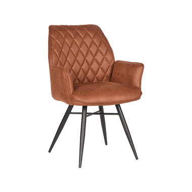 LABEL51 Chaise de salle à manger Bink - Cognac - Microfibre product