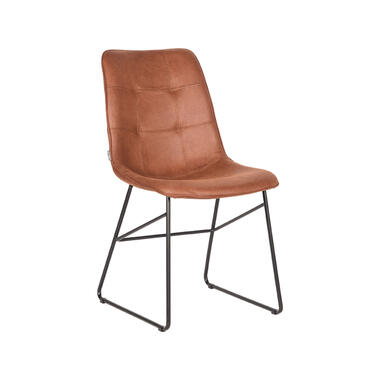 LABEL51 Chaise de salle à manger Slim - Cognac - Microfibre product