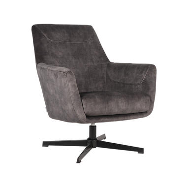 LABEL51 Fauteuil Toby - Anthracite - Velours product