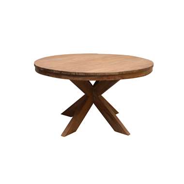 Livingfurn - Table de salle à manger Beek - Ronde - Marron - Teck - 160 cm product