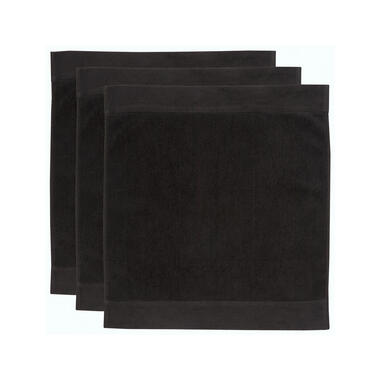 Seahorse badmat Pure - Zwart - 50 cm x 60 cm - Set van 3 product
