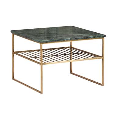 Livingfurn - Table basse Dian Marble Green Gold - 55x55x40 - Marbre product
