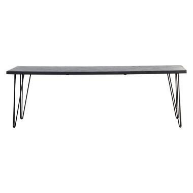 Eettafel Zwart Visgraat Mangohout - 240x90x79cm - Tafel Max product